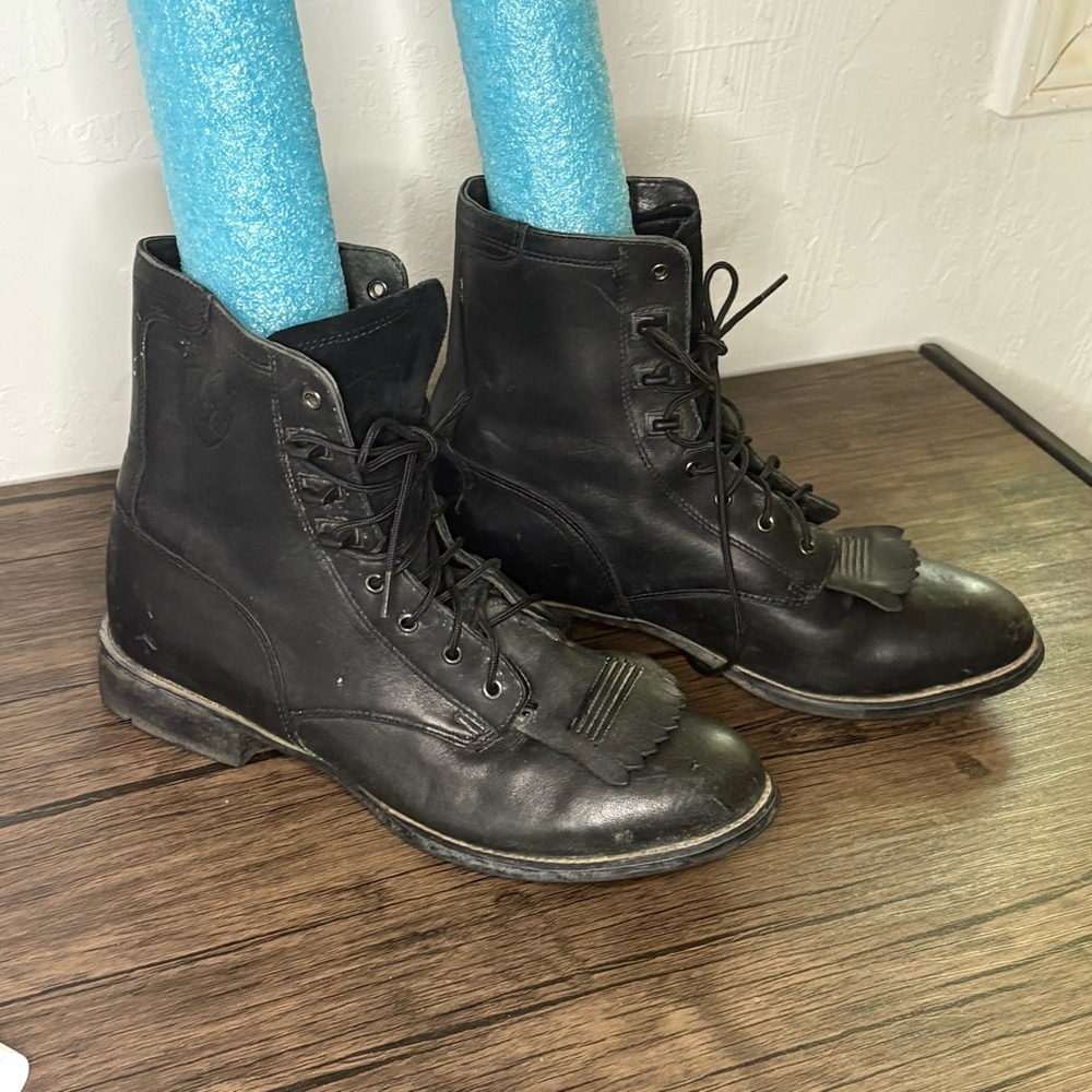 Classic Black Leather Women's Boots